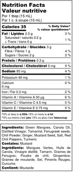 Nani's Achar mango pickle nutrition facts. Spicy Pickled Mango. Mango Achar. Aam ka Achar