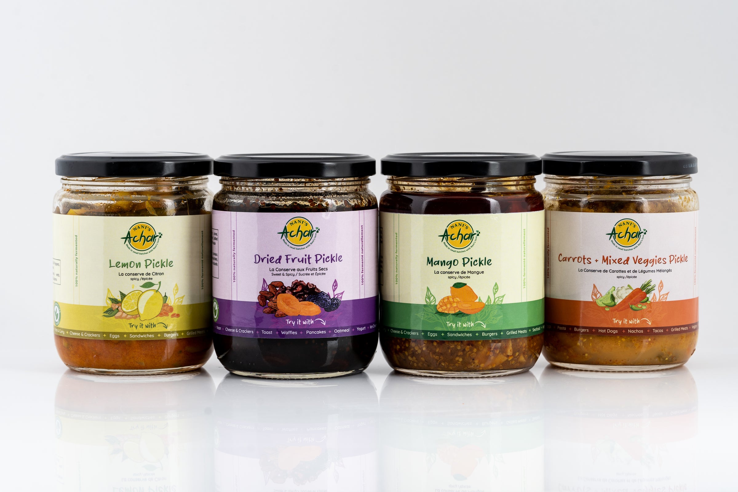 All Atchaar Containers Large Achar Bundle. Large Bundle of Achar Jars. – Nani's Achar