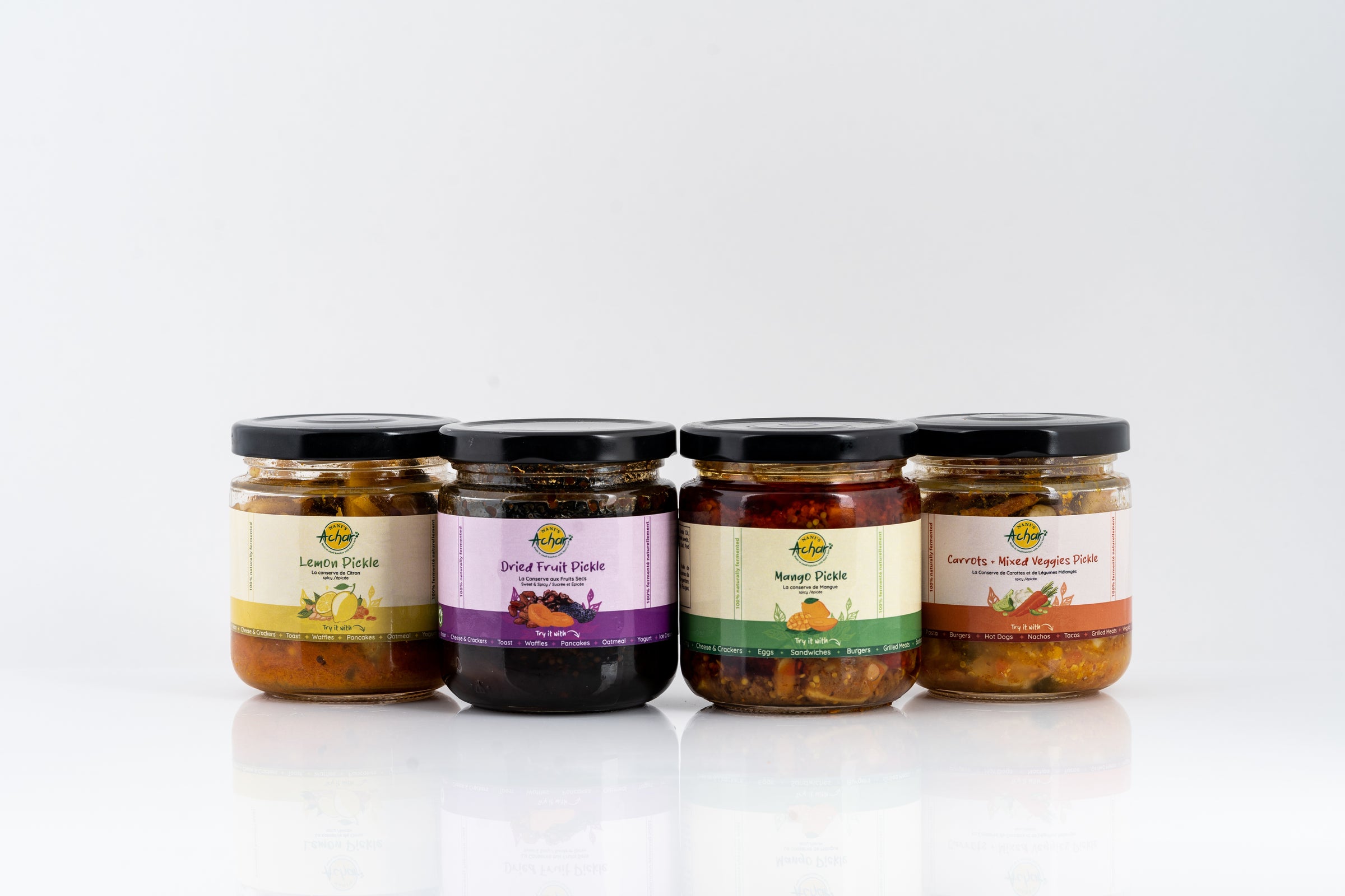 All Atchaar Containers Small Achar Bundle. Small Bundle of Achar Jars. – Nani's Achar